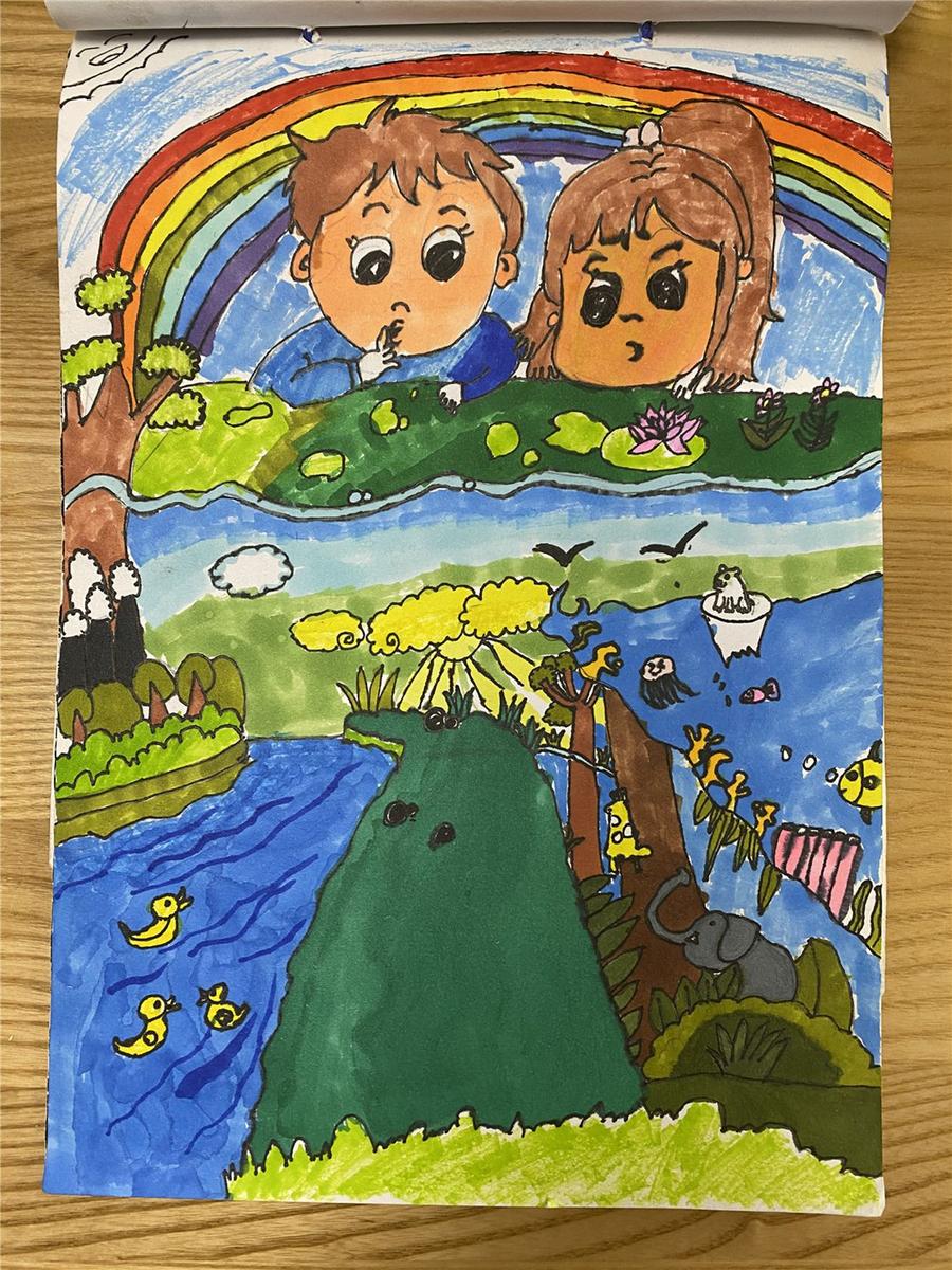 《夏日彩虹，保護地球》 孫睿陽 7歲
