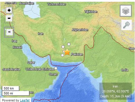 伊朗稱該國(guó)東南部發(fā)生7.5級(jí)地震